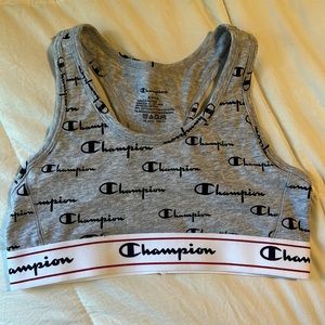 Gray champion sports bra